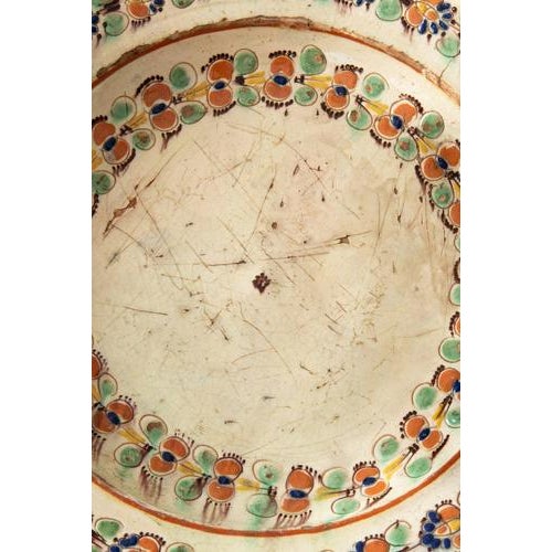 Swiss Polychrome Slipware Floral Dish from Langnau, 1700s For Sale - Image 3 of 8