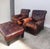 Stunning 3-Piece Seating Set: Paul Robert Patchwork Leather Club Chairs & Pottery Barn Ottoman Elevate your living space,...