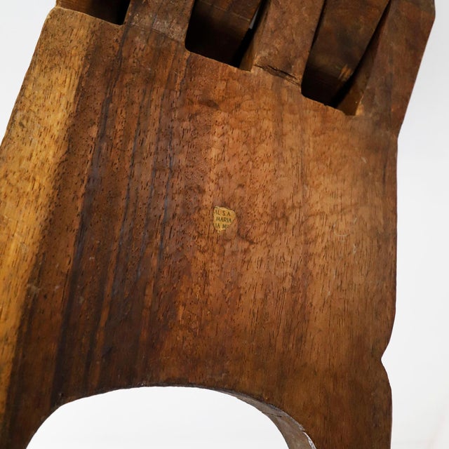 Don Shoemaker 1960s Mexican Folding Stool Attributed to Don Shoemaker For Sale - Image 4 of 4