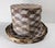 American 19th Century American Folk Op Art Wallpaper Bandbox in Top Hat Form For Sale - Image 3 of 13