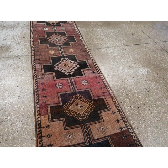 Mid 20th Century Galerie Shabab Collection Mid-20th Century Turkish Anatolian Long Runner For Sale - Image 5 of 10