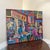 1970s Vintage Asian Cityscape Painting on Canvas ~ Signed Amy HolzHaver For Sale In Atlanta - Image 6 of 9