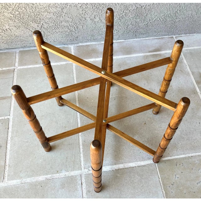 Mid 20th-Century Persian Qajar-Inspired Design Brass Chased & Repoussé Charger Tray Top Accent or Coffee Table For Sale - Image 12 of 17