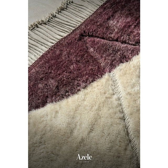Premium Hand-Knotted Moroccan Wool Rug | 10'4" X 6'9" | One of a Kind For Sale - Image 9 of 14