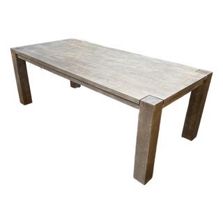 Restoration Hardware Reclaimed Oak Wood Dining Table For Sale