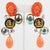 Baroque Zoe Coste Faux-Coral and AB Crystal Dangle Earrings For Sale - Image 3 of 7