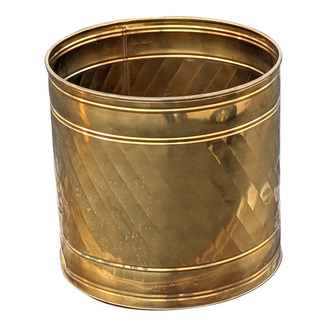 Vintage Brass Indoor Planter For Sale