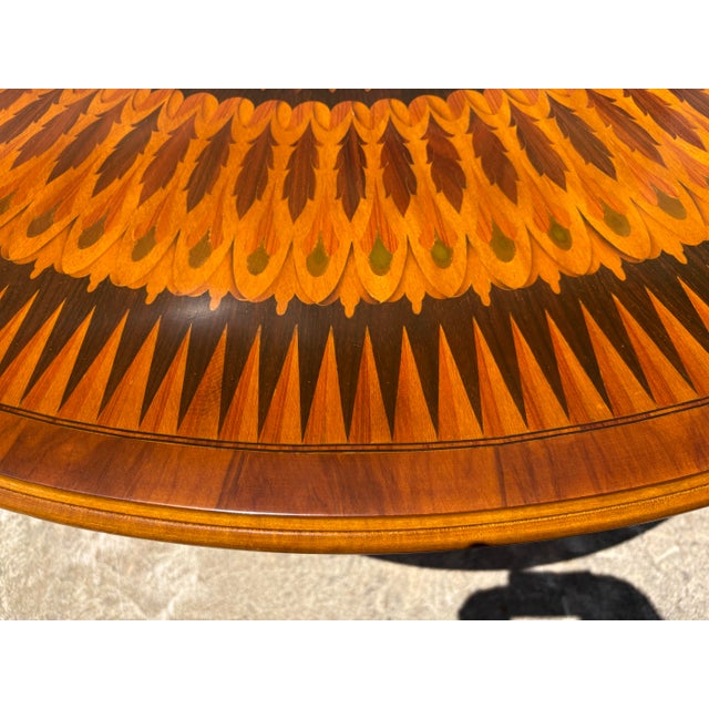 Brown Late 20th Century Italian Handcrafted Center Hall / Dining Table For Sale - Image 8 of 12