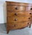 English Victorian Mahogony Chest of 5 Drawers, bow front, wooden knobs, tall bracket feet c.1840