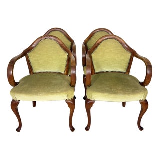 Vintage Chippendale Armchairs, Set of 4 For Sale