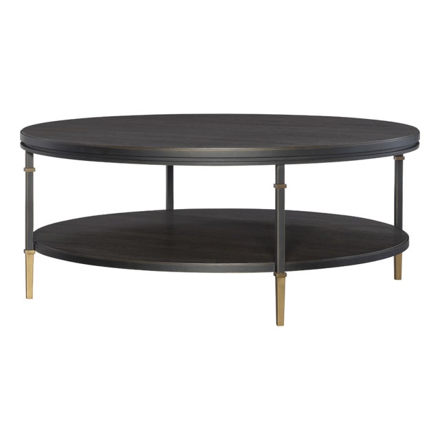 Century Furniture Monterey Round Cocktail Table - Dark For Sale