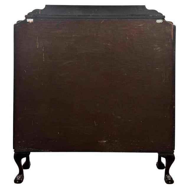 Brown Antique Early 20th Century English Edwardian Mahogany Vitrine Cabinet For Sale - Image 8 of 11