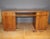 Mid-Century Large Art Deco Walnut Desk, 1940s For Sale - Image 10 of 11