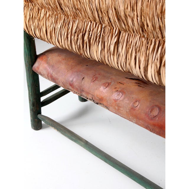 Green Vintage Mexican Hacienda Chair, Sofa and Loveseat Set For Sale - Image 8 of 15