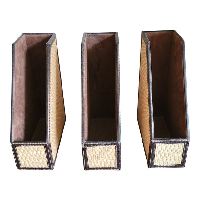 Mid 20th Century File Organizer, Book or Magazine Holder - Set of 3 For Sale