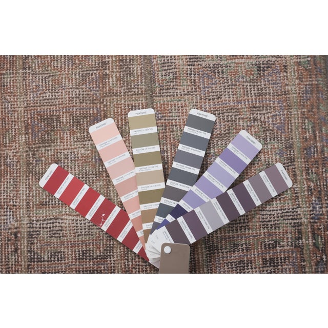 Chocolate Vintage Mid Century Turkish Oushak Runner 1'8'' X 12'2'' For Sale - Image 8 of 10