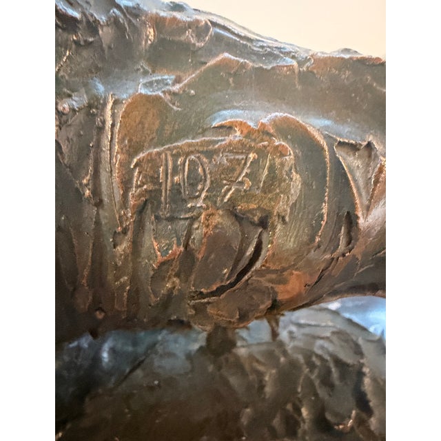 Late 20th Century Late 20th Century Signed Humberto Peraza Bronze Bullfight Sculpture on Marble Base For Sale - Image 5 of 10