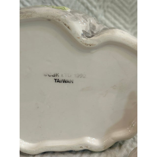 Vintage CBK Majolica Style Bunny Rabbit Tea Pot For Sale - Image 10 of 11