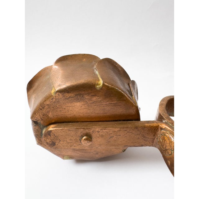 Antique Arts & Crafts Copper Double Pricket Candlestick, C. 1900–1930, Brutalist Style For Sale - Image 10 of 18