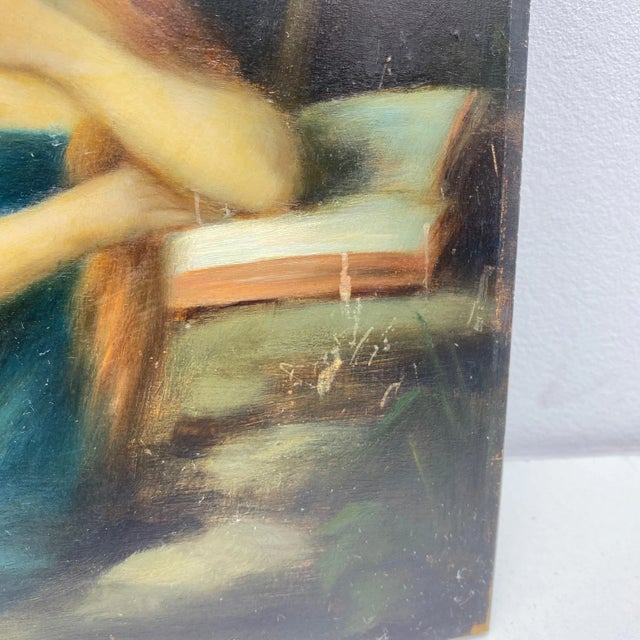 This painting is an original, oil painting. Gemaine Dawis was a student of Jean-Jacques Henner, and the realisations she...