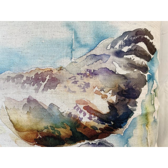 16" Square Decorative Toss Pillow Embellished With the Portrait of an Impressive Hen / Chicken - Made in the U K For Sale In Dallas - Image 6 of 11