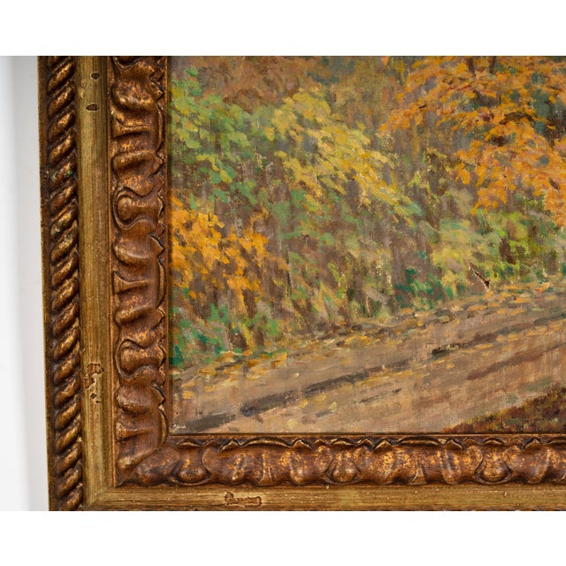 Wood Original Oil Painting "Eucalyptus in Mediterranean Landscape" For Sale - Image 7 of 10