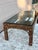 Vintage Burl Finish Chinoiserie Coffee Table With Glass For Sale - Image 4 of 12