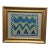 Schumacher “Zig Zag Weave” Framed Textile Art in Upcycled Metallic Gold Frame For Sale
