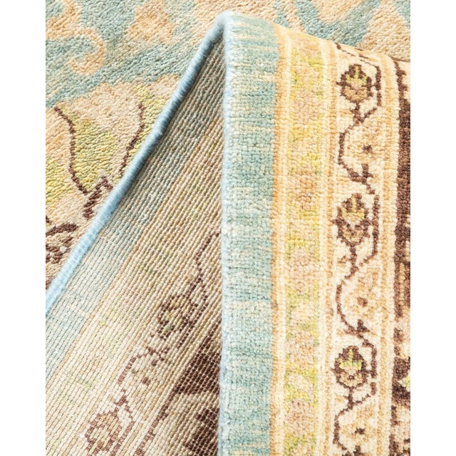 Vintage Traditional Hand Knotted Wool Area Rug, Blue - 6'3" X 8'5" For Sale In New York - Image 6 of 9