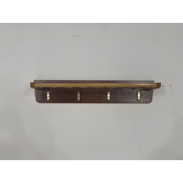 Mid-Century Coat Rack in Wood For Sale - Image 3 of 5