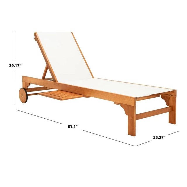 Ralden Sunlounger - Natural/Beige For Sale - Image 4 of 10