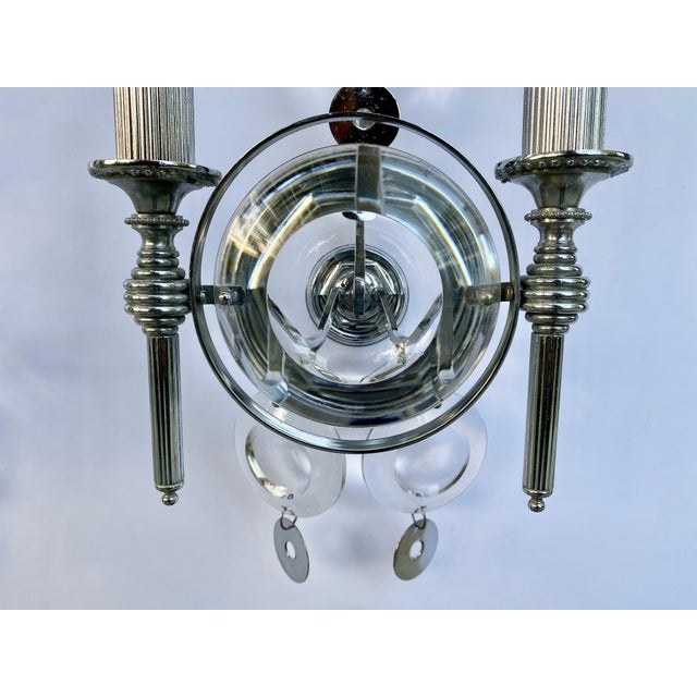 1970s Metal & Glass Wall Lamps by Gaetano Sciolari, Italy, 1970s, Set of 2 For Sale - Image 5 of 8