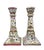 Pair of Hand-Painted Portuguese Faience Candlesticks by C. Melo With Birds, Dog, Castle & Deer – Folk Art / European Traditional For Sale - Image 10 of 18
