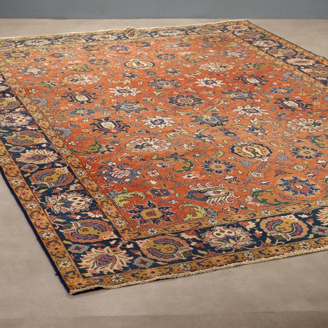 Tabriz Rug in Cotton and Wool, Iran For Sale - Image 9 of 9