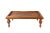 Bulb shape legs, Bali fork art carved sides, this tray coffee table adds exotic flavor to a living room. Handcrafted...