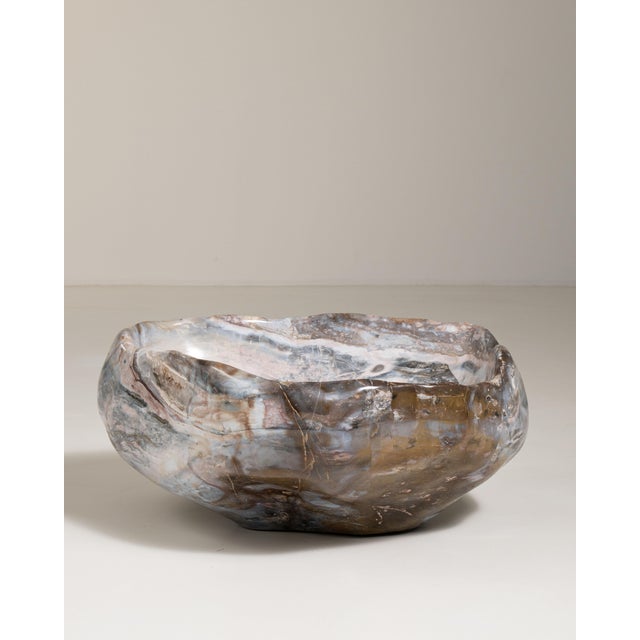 Mid 20th Century Brazil Antique White Agate Decorative Bowl For Sale - Image 15 of 15