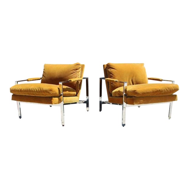 Maurice Villency For Thayer Coggin Lounge Chairs A Pair Chairish