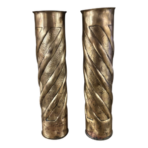 1910s French World War I Trench Art Pair