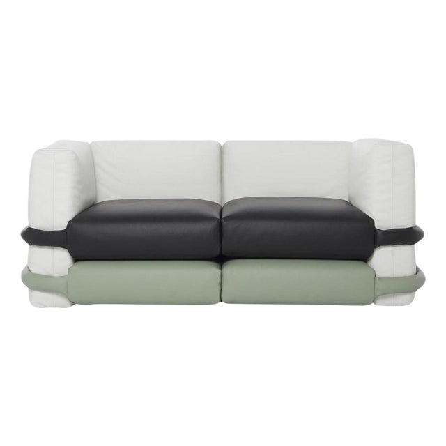 Two-Seater Pillow Sofa in Leather by Muller Van Severen for BD Barcelona For Sale