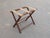 Vintage wooden folding luggage rack. Pretty traditional style base with Tan and brown straps. Can also be used as a tray...