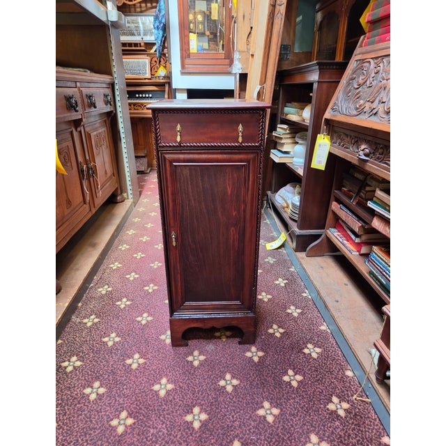 Art Deco 1920s Antique Mahogany Music Cabinet John Smyth Company Chicago / Night Stand For Sale - Image 3 of 8