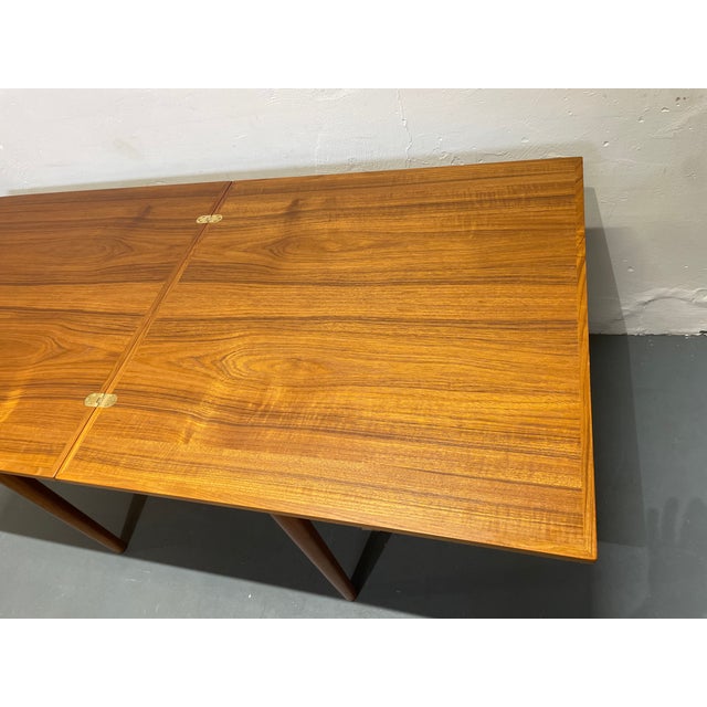 Danish Folding Teak Dining Table, Denmark, 1960s For Sale - Image 6 of 9