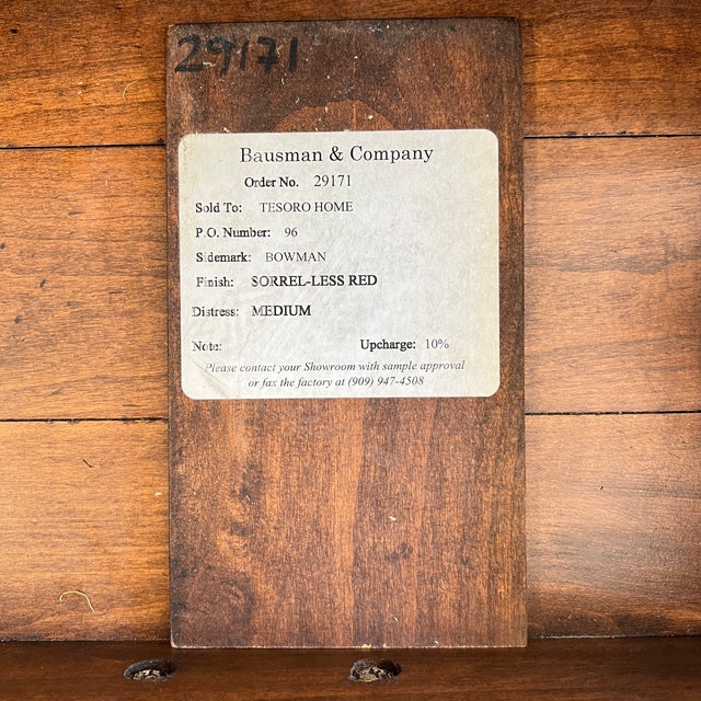 Bausman Bench-Made Barley Twist Console Desk/Table For Sale - Image 11 of 14