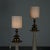 Cast Brass Wall Lights with Linen Shades by Mauritius, 1977, Set of 2 For Sale - Image 3 of 18