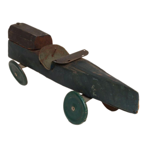Vintage Handcrafted Wooden and Metal Soap Box / Pinewood Racer