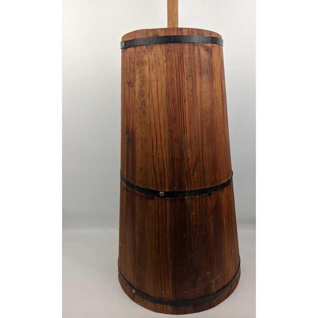 Antique Primitive Wooden Stave Butter Churn With Dasher, C. 1890–1919 For Sale - Image 13 of 14