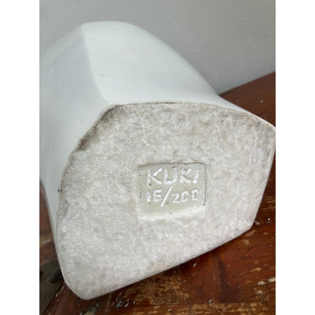 Stone Masatoyo Kishi 'Kuki' Heavy Cast Stone Biomorphic Sculpture, 1970s, Signed, Numbered 15/200 For Sale - Image 7 of 11