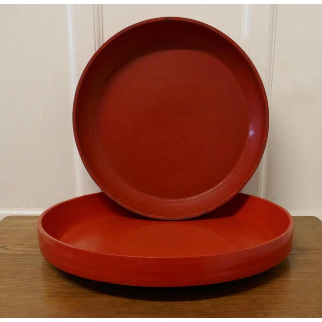 1950s North African Folk Art Hand Made Red Ochre Dishes, 1950s, Set of 2 For Sale - Image 5 of 6