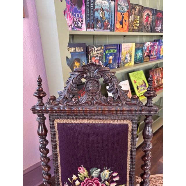 Late 19th Century Victorian Side Chair Featuring Gothic Revival Style Chair For Sale - Image 4 of 5