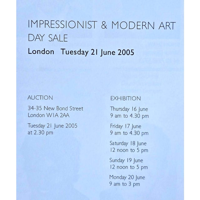 Sotheby's London Catalog Impressionist and Modern Art Day Sale 6/21/05 Sale 5008 For Sale - Image 18 of 18